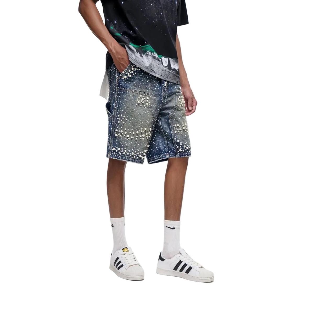 Trnchs | Armor Denim Jorts - Dark Blue Wash
