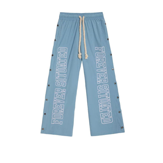 Forever Situated | Nylon Track Pants - Baby Blue