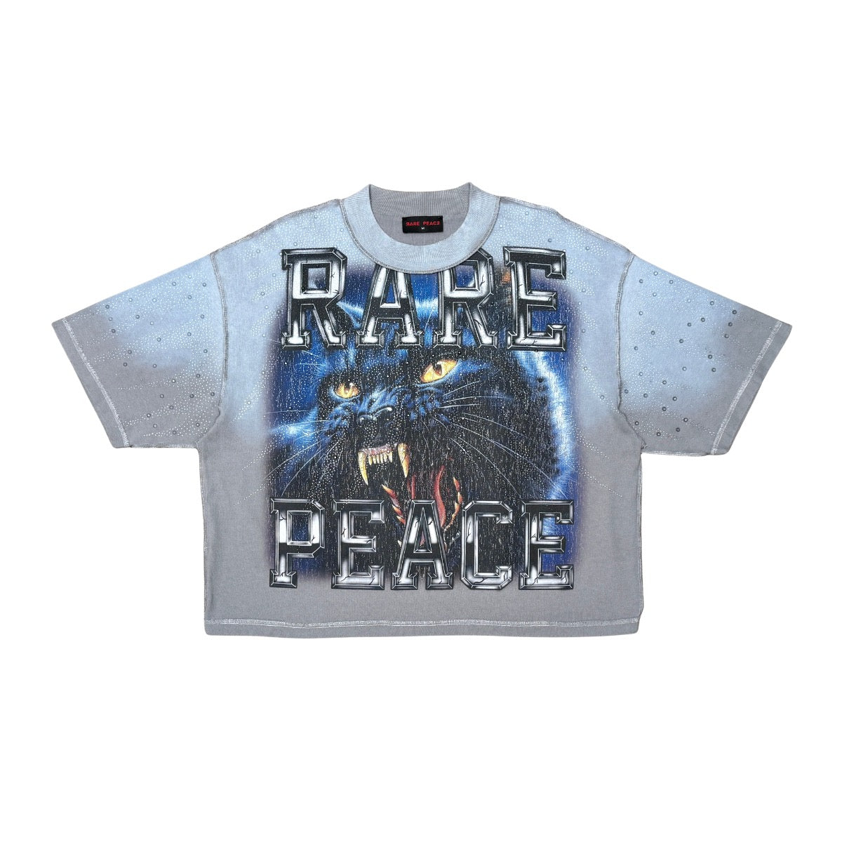 Rare Peace | Black Panther Cropped Tee - Grey