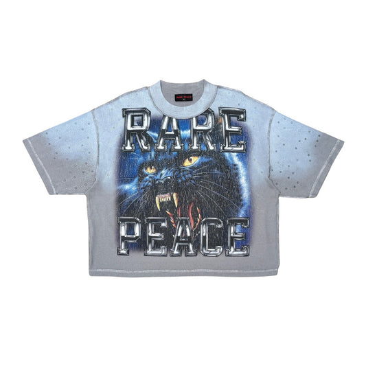Rare Peace | Black Panther Cropped Tee - Grey