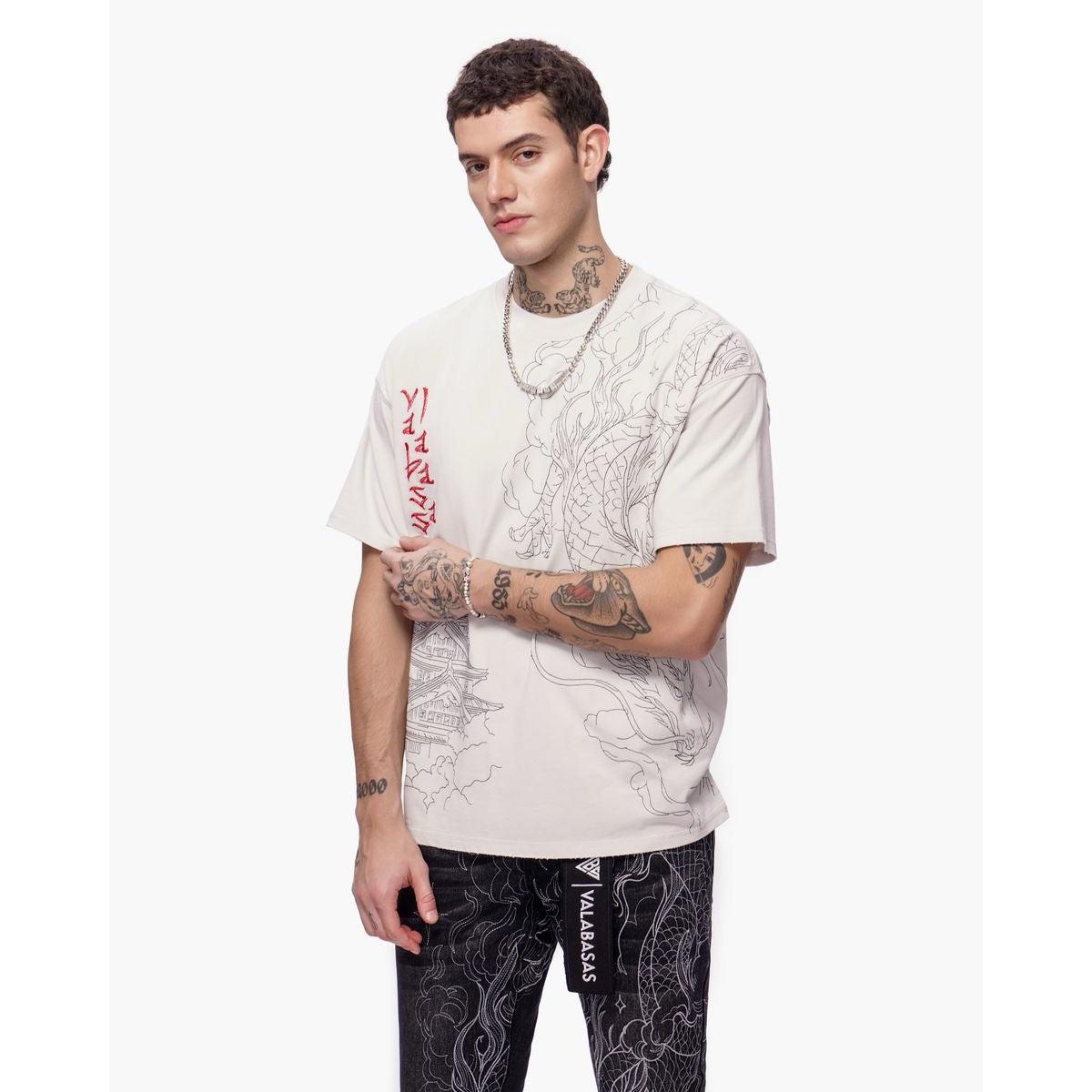 Valabasas | Mist Temple Tee - Washed White