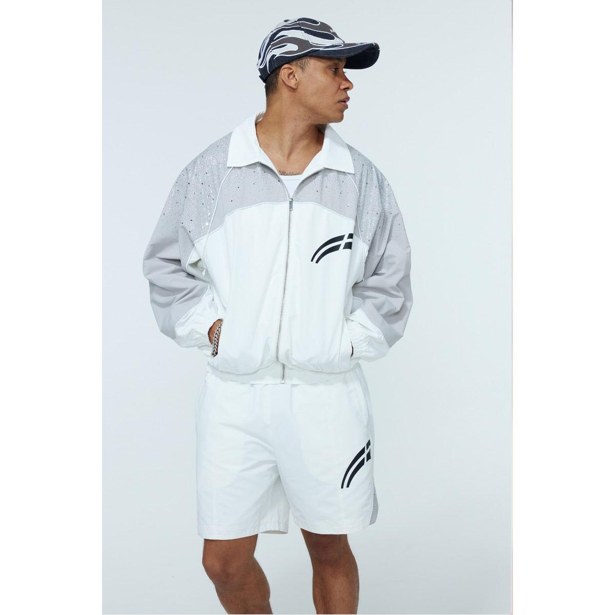 Rvs Labs | Astral Zip Up Jacket - Cool Grey/White