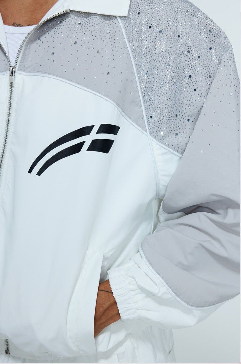 Rvs Labs | Astral Zip Up Jacket - Cool Grey/White