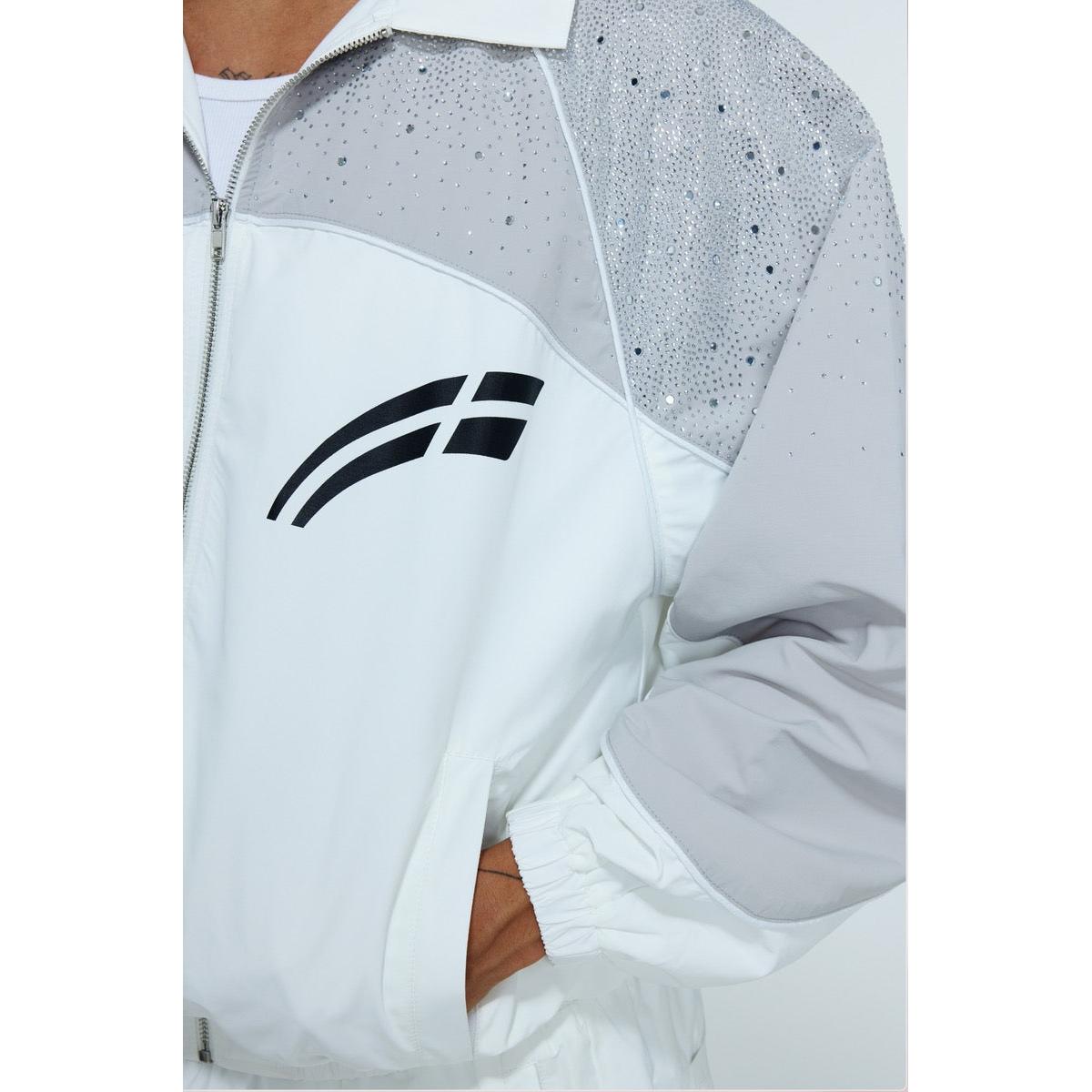 Rvs Labs | Astral Zip Up Jacket - Cool Grey/White