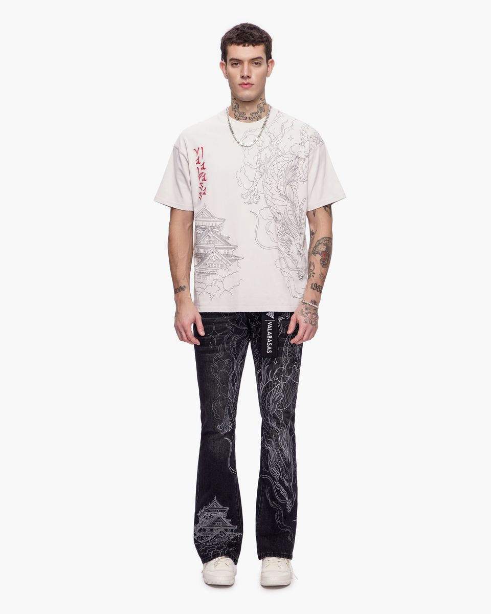 Valabasas | Mist Temple Tee - Washed White