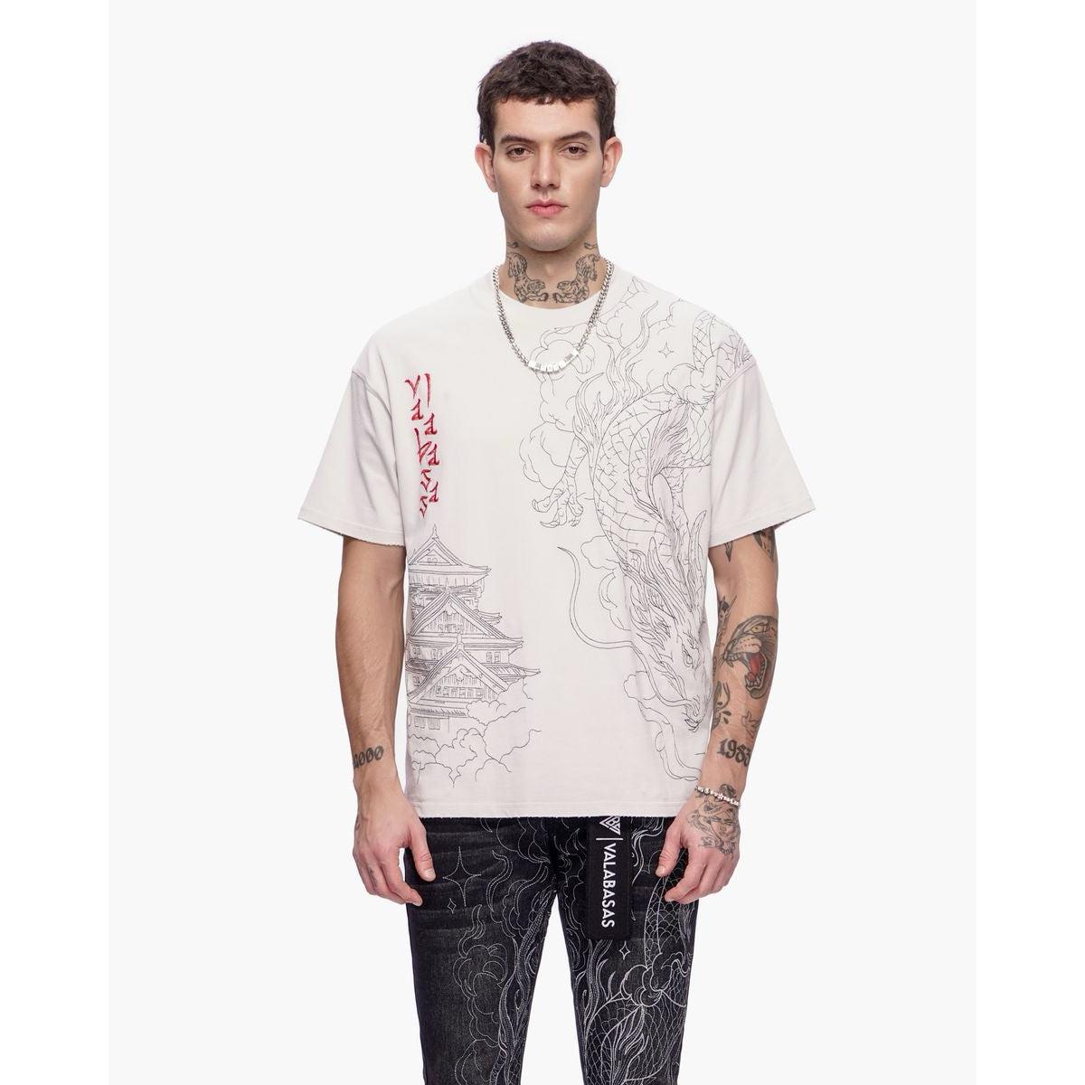 Valabasas | Mist Temple Tee - Washed White