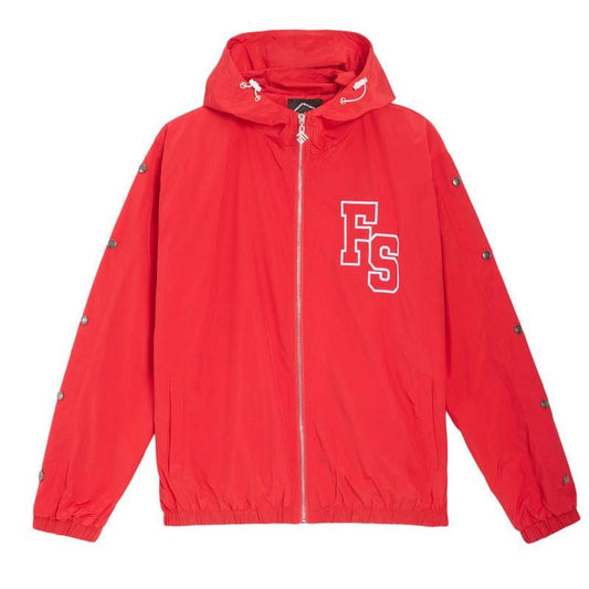 Forever Situated | Nylon Track Jacket - Red