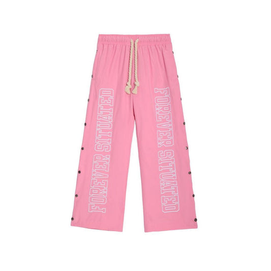 Forever Situated | Nylon Track Pants - Pink
