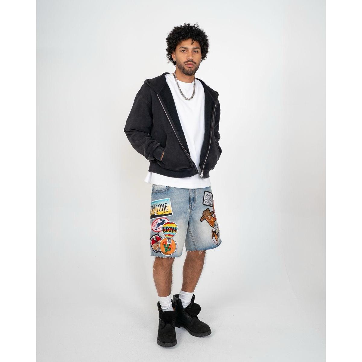EPTM | Canyon Patchwork Jorts - Blue