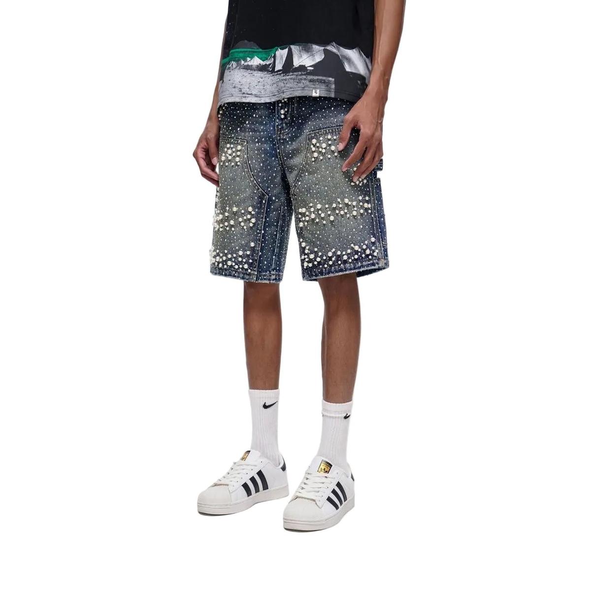 Trnchs | Armor Denim Jorts - Dark Blue Wash