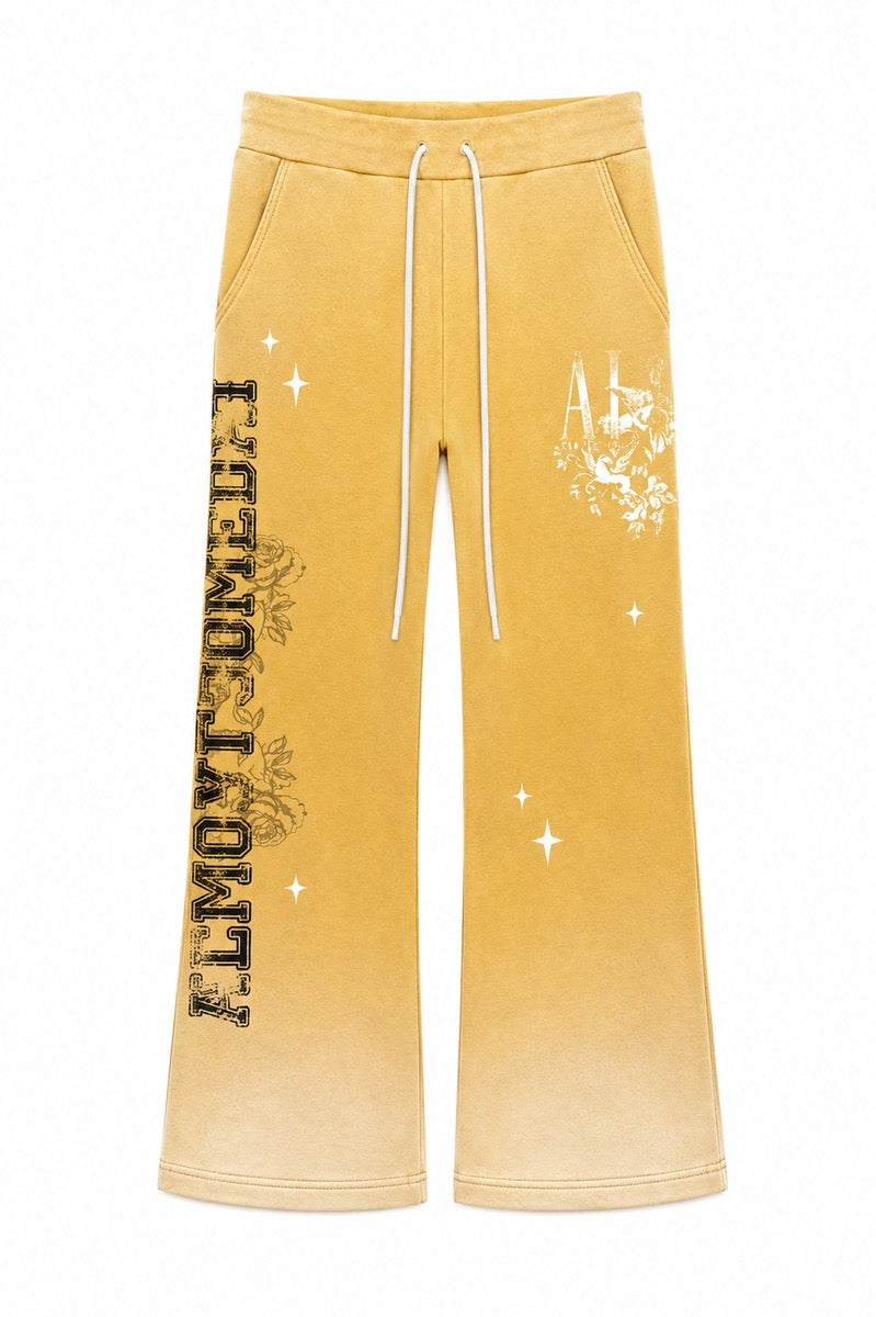Almost Someday | League Flare Sweatpants - Yellow