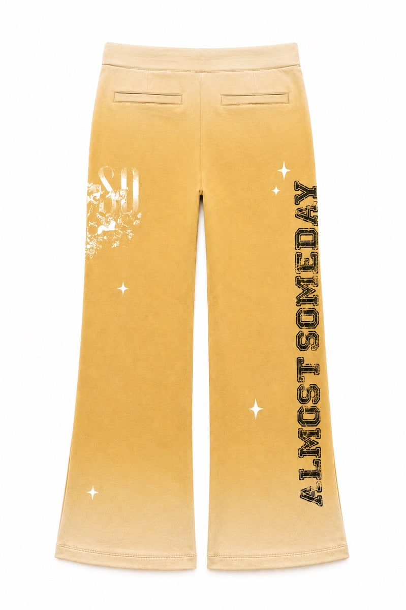Almost Someday | League Flare Sweatpants - Yellow