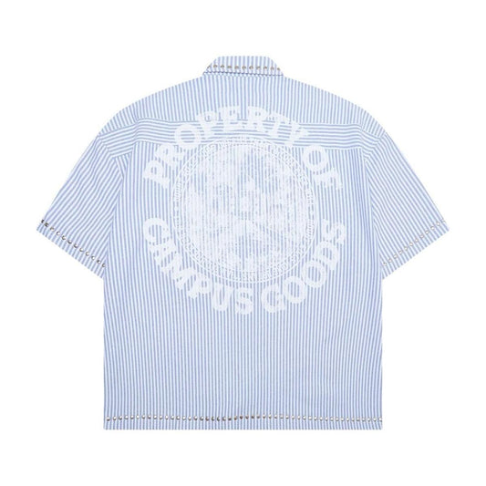 Campus | Seraph Stripe Button-Up - Blue