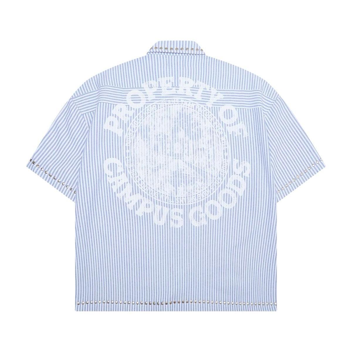 Campus | Seraph Stripe Button-Up - Blue
