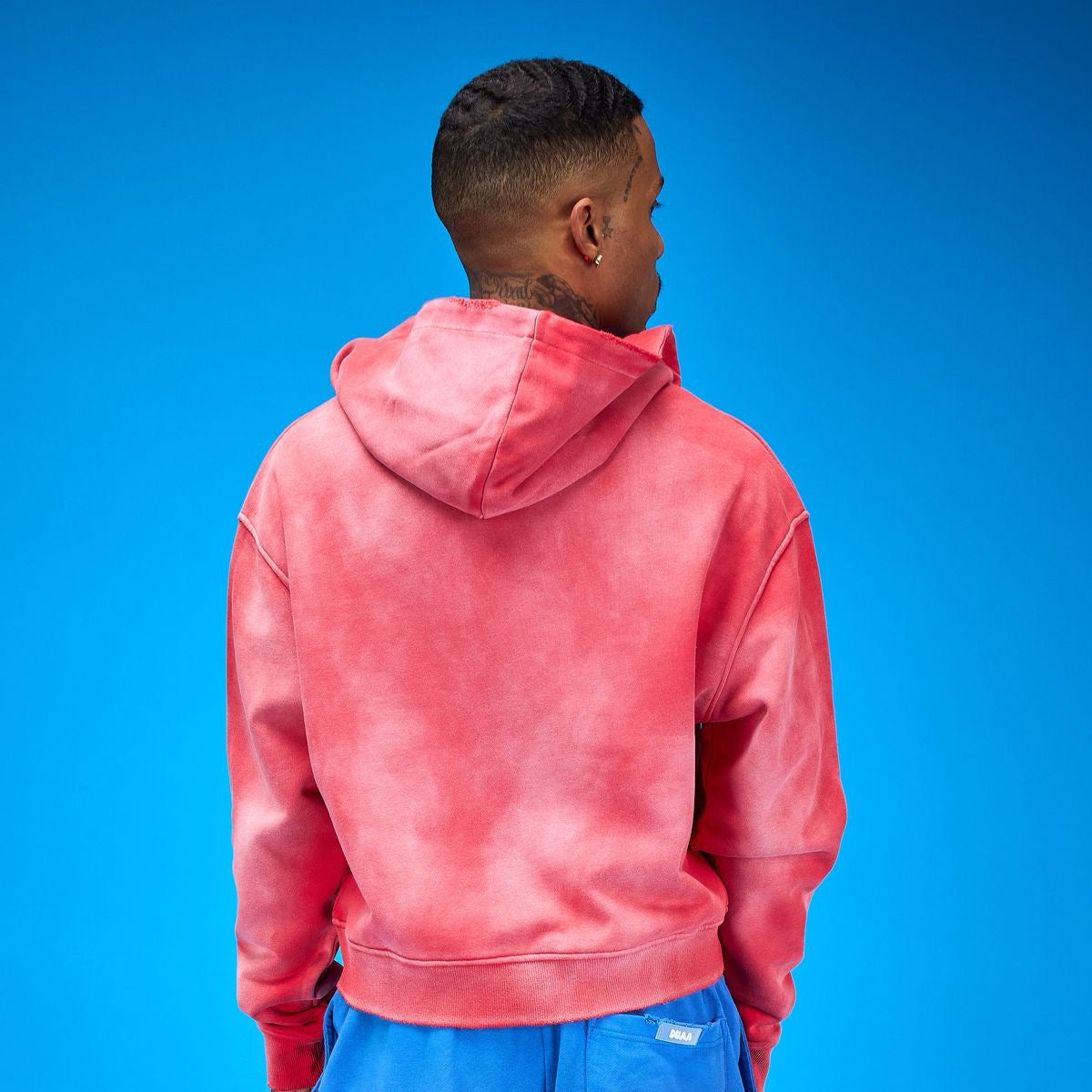 Duaa | 33 Red Zip Up Hoodie - Red Wash