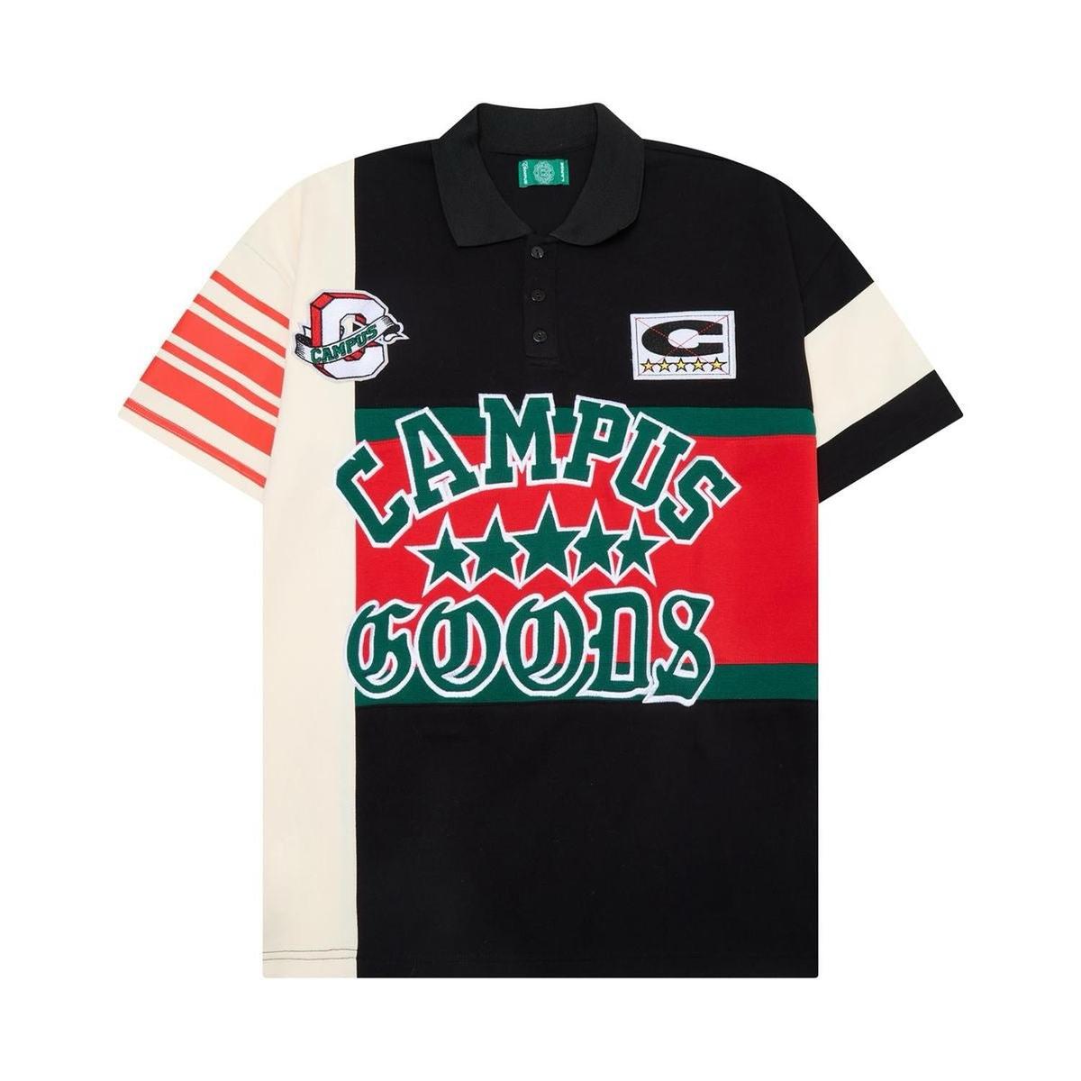 Campus | Valor Varsity Polo Tee - Black