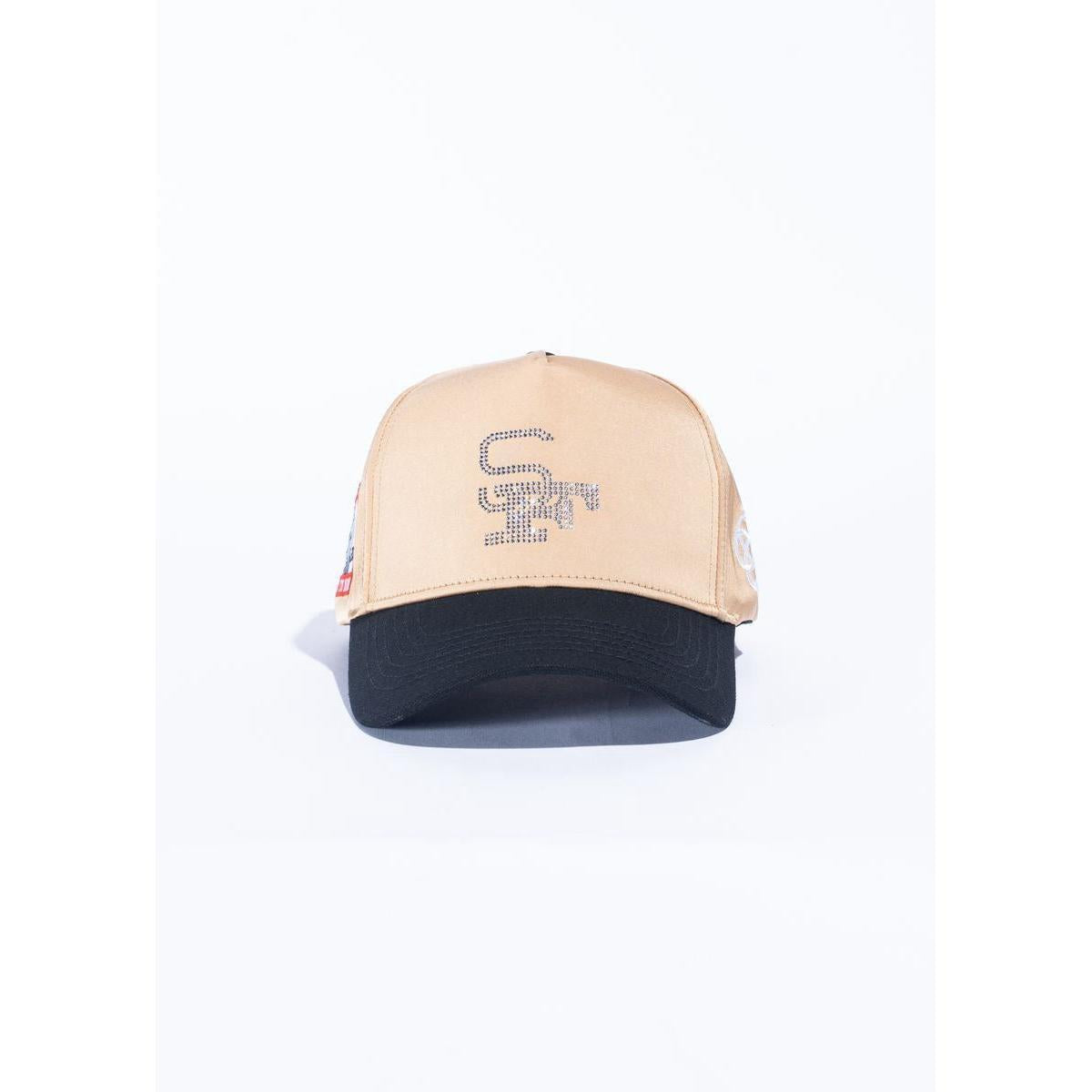 Reference | 9iants Crystals Hat - Tan Satin