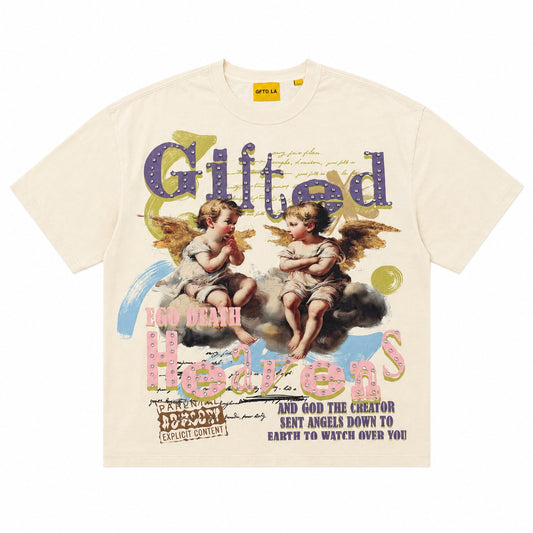 GFTD LA | Ego Death Rhinestone Tee - Cream