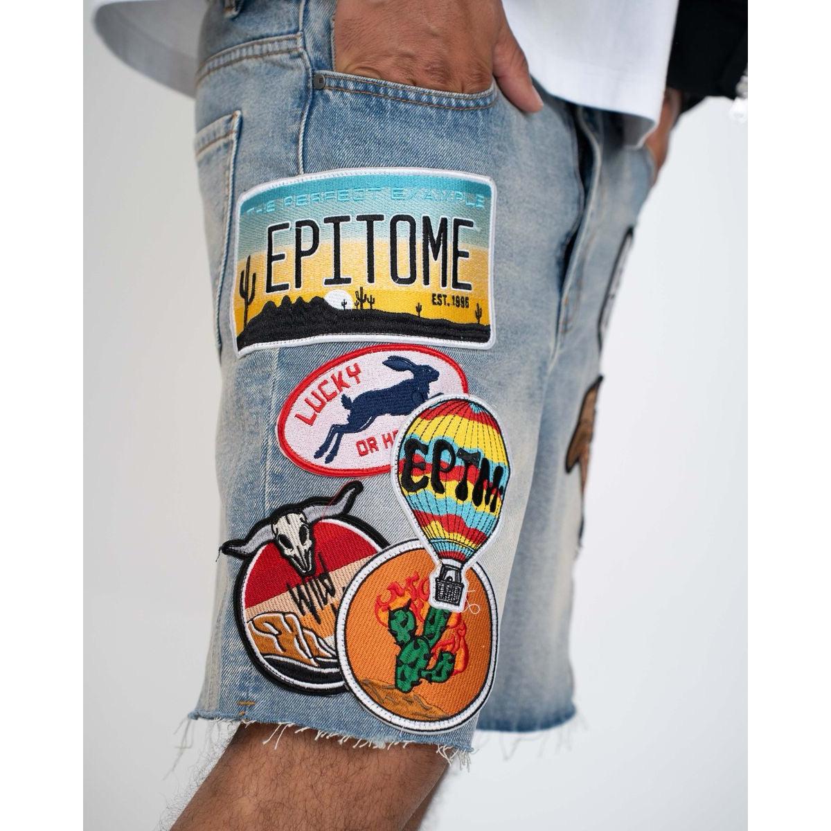 EPTM | Canyon Patchwork Jorts - Blue