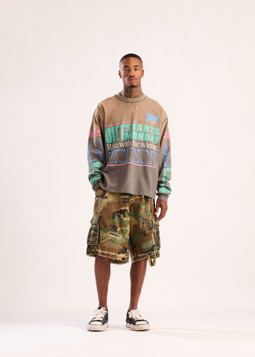 Diet Starts Monday | Winners Long Sleeve - Vintage Black