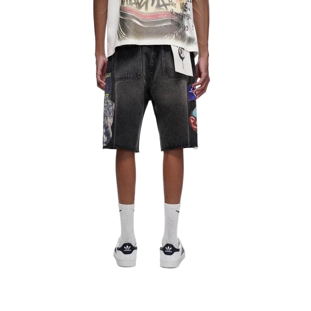 Trnchs | Collage Denim Jorts - Black Wash