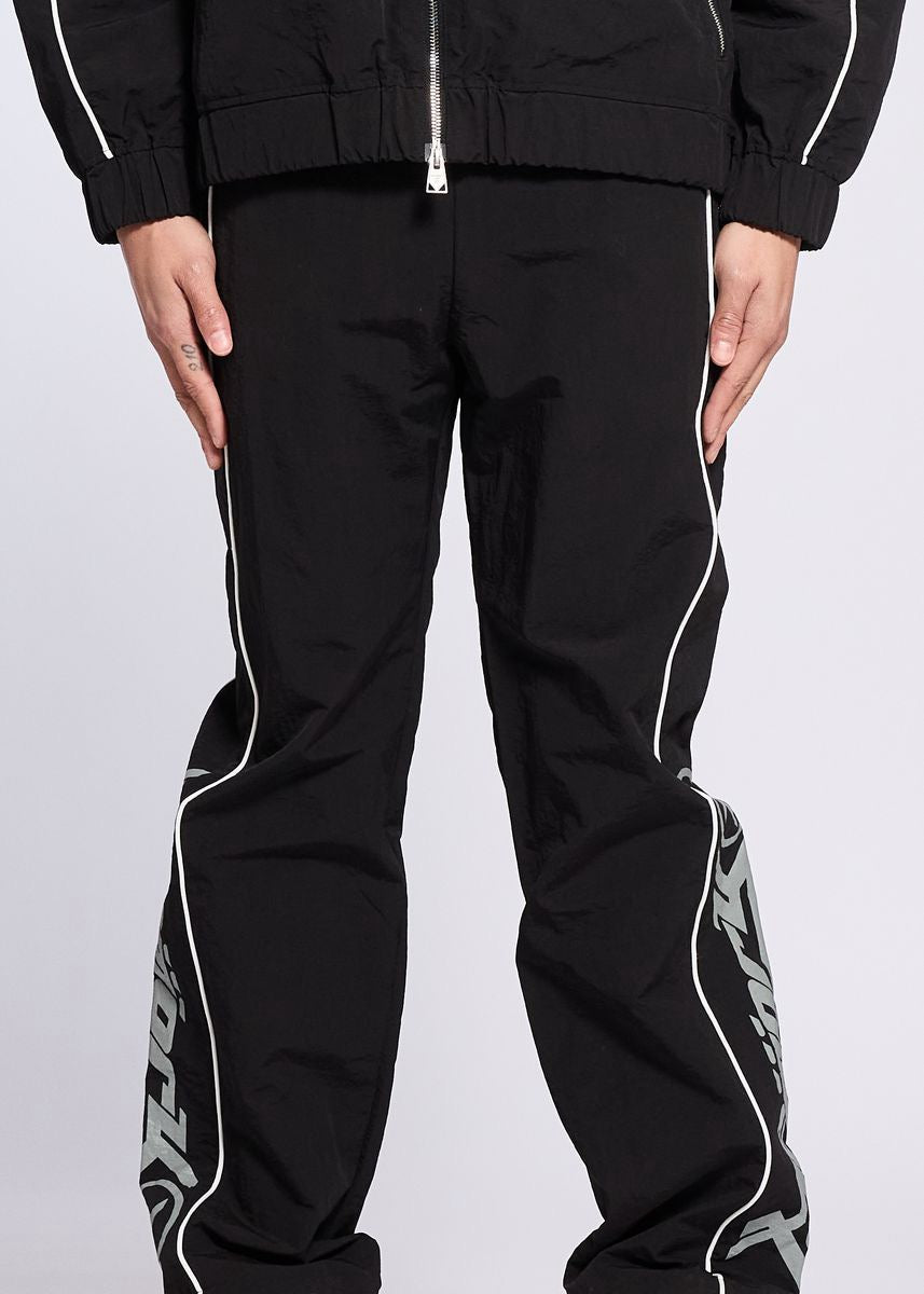Memory Lane | Y2K Track Pants - Black