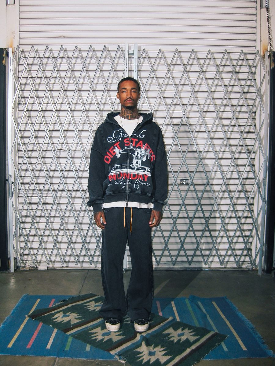 Diet Starts Monday | Atelier Zip Up Hoodie - Vintage Black