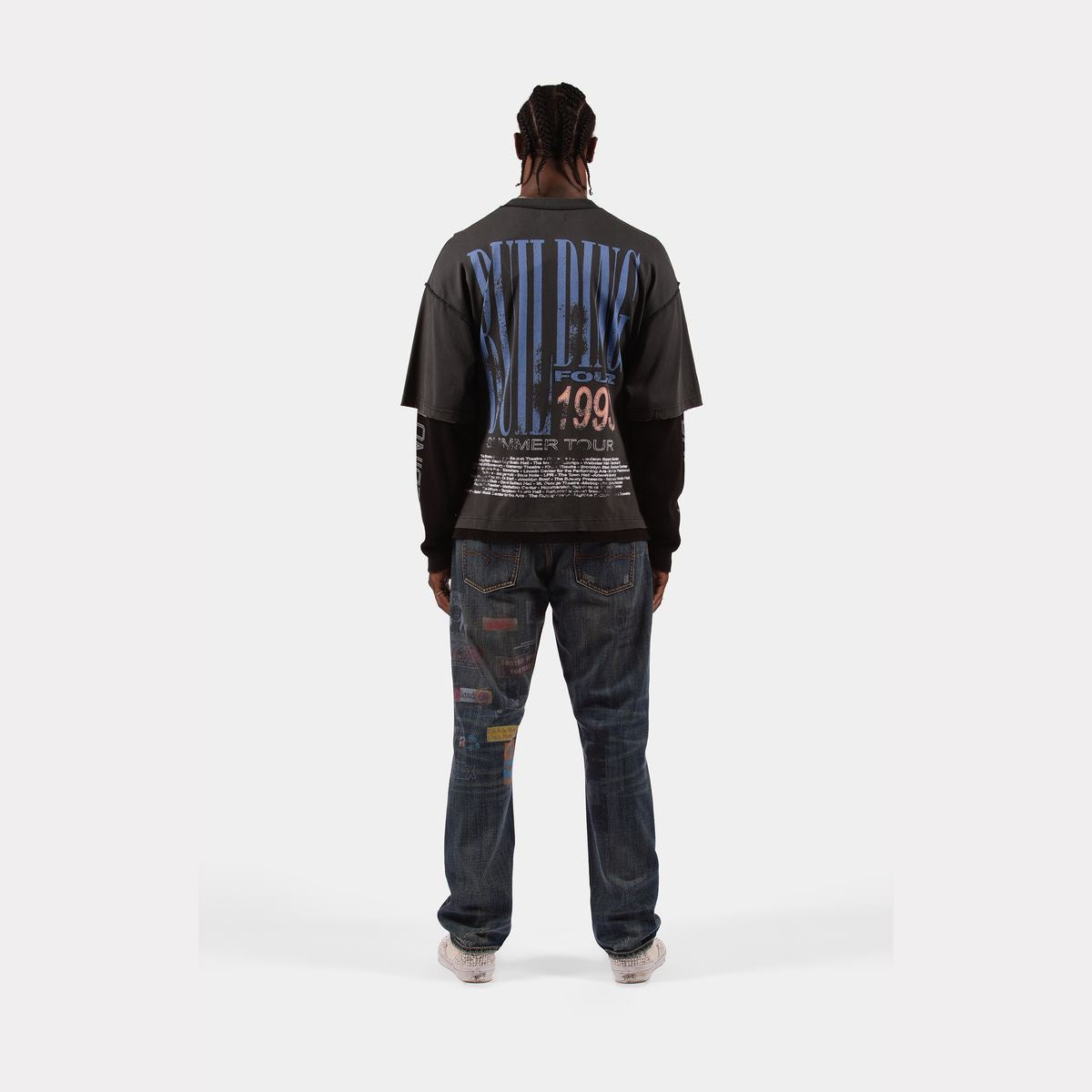 BLDG4 | Joisted Long Sleeve Tee - Black Wash