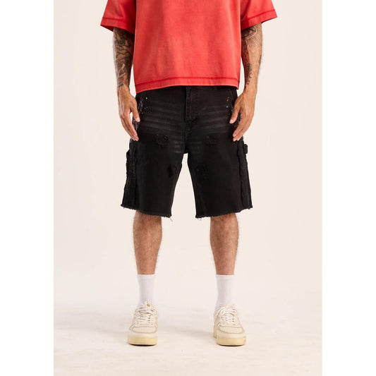 Embellish | Hart Jorts - Black Spray Paint