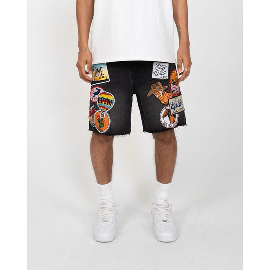 EPTM | Canyon Patchwork Jorts - Black