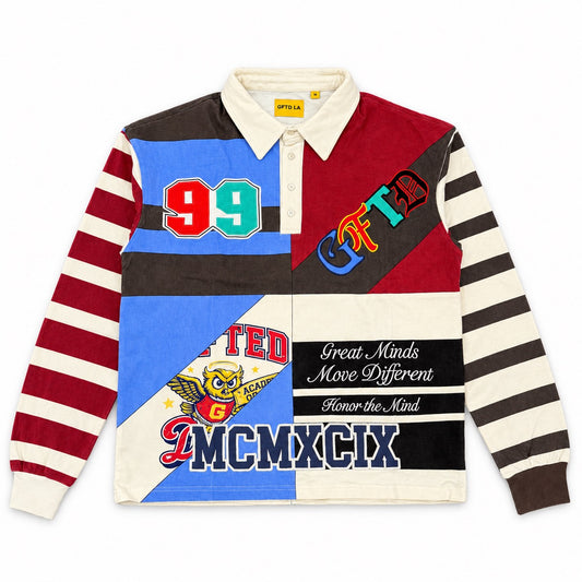 GFTD LA | MCMXCIX Polo Long Sleeve Tee - Brown