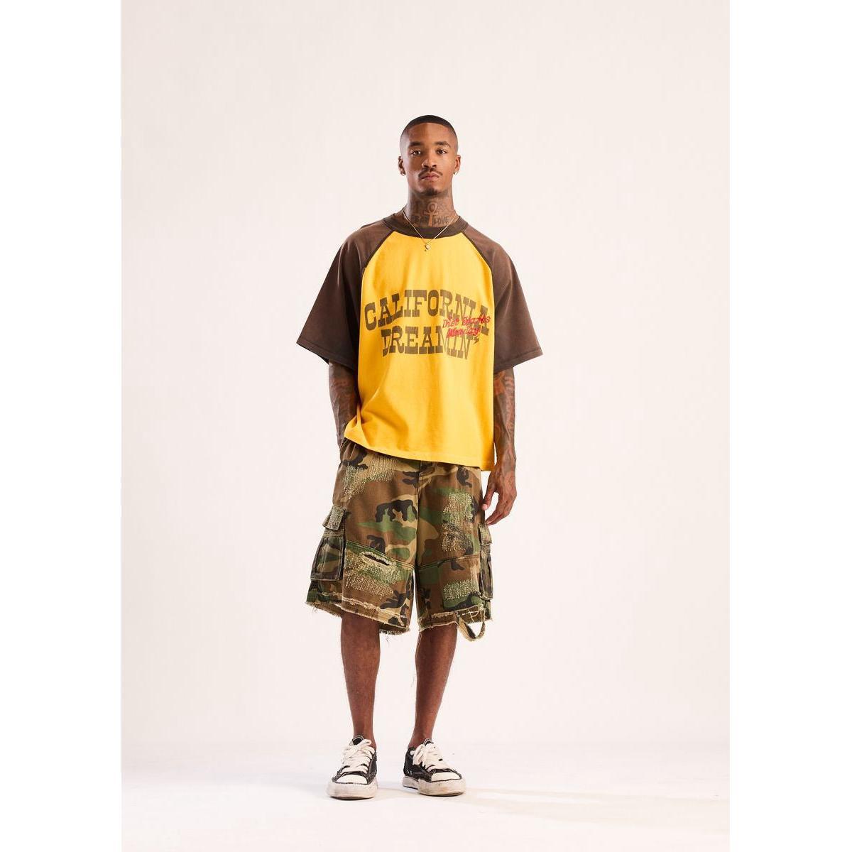 Diet Starts Monday | California Dreamin Tee - Vintage Black/Yellow