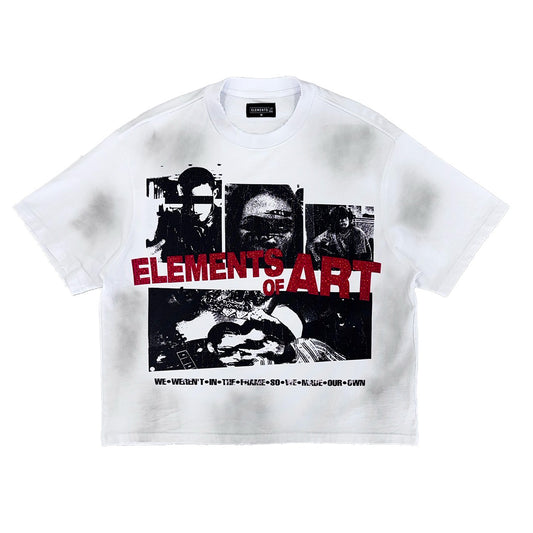 Elements of Art | Collage Tee - White/Red
