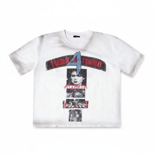 Thnx For Nothing | Movie Scroll Tee - White