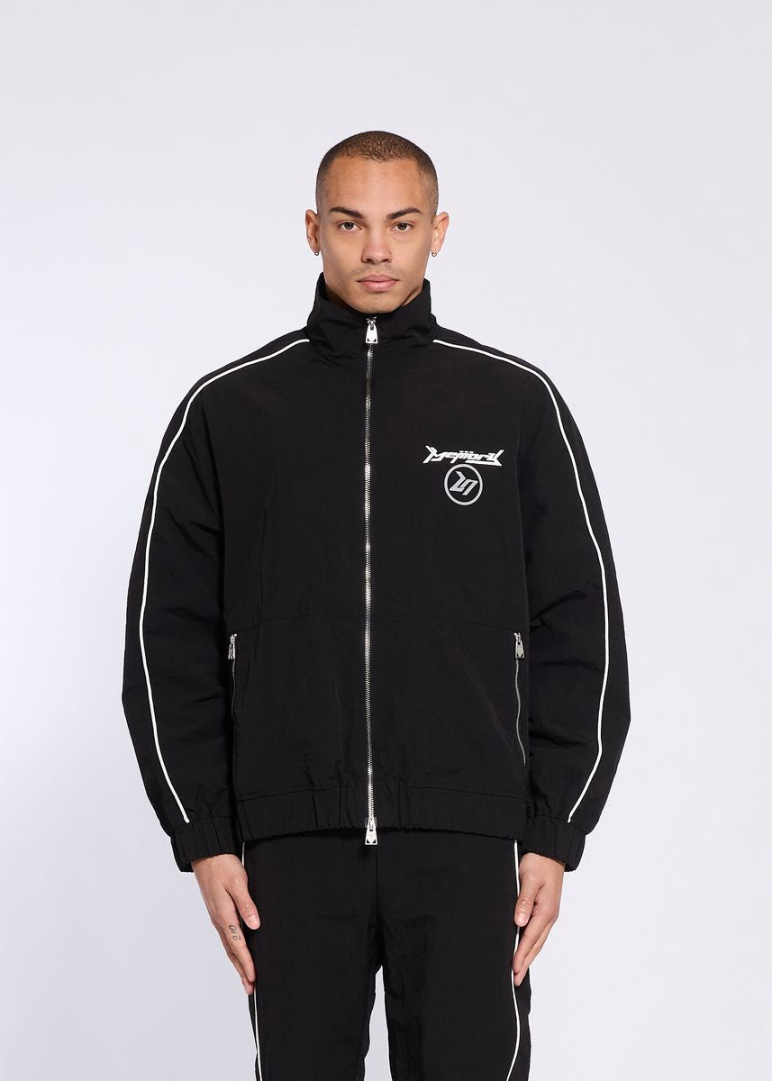 Memory Lane | Y2K Track Jacket - Black