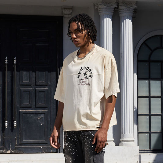 hyde-park-goods-aged-cotton-double-yoke-tee-crop-cream-6-rings-clothing