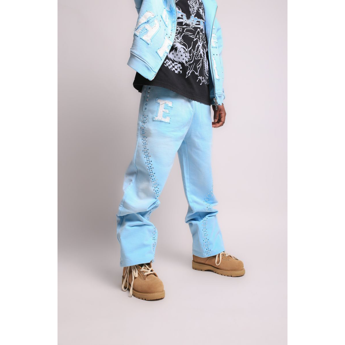 Element of Art Cluster Sweatpants in Light Blue — 6 Rings Boutique