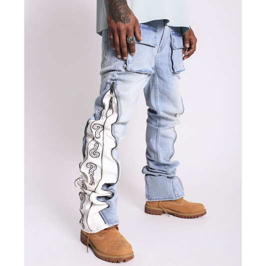 elements-of-art-question-mark-flare-denim-light-indigo-men-stack-flare-jeans-6-rings-clothing