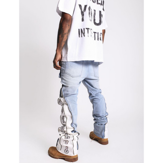 elements-of-art-question-mark-flare-denim-light-indigo-men-stack-flare-jeans-6-rings-clothing