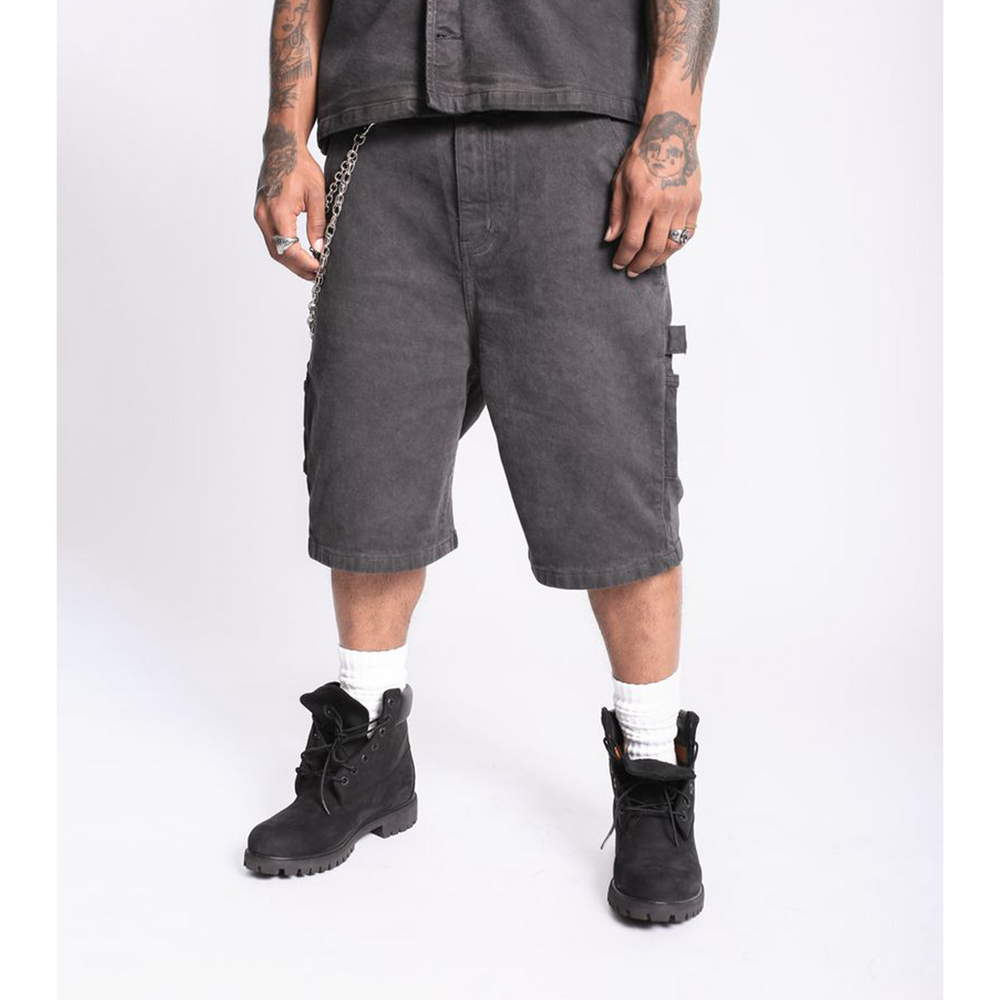 Element of Art Vintage Washed Jort in Washed Black — 6 Rings Boutique