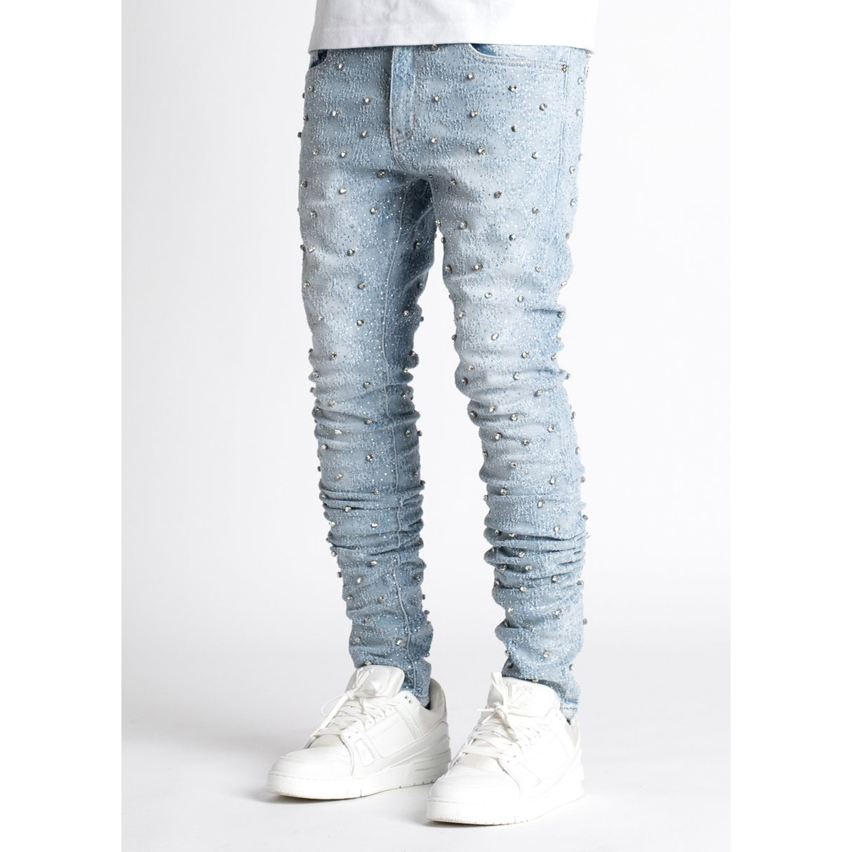 guapi-steel-blue-embellished-rhinestone-denim-6-rings-clothing