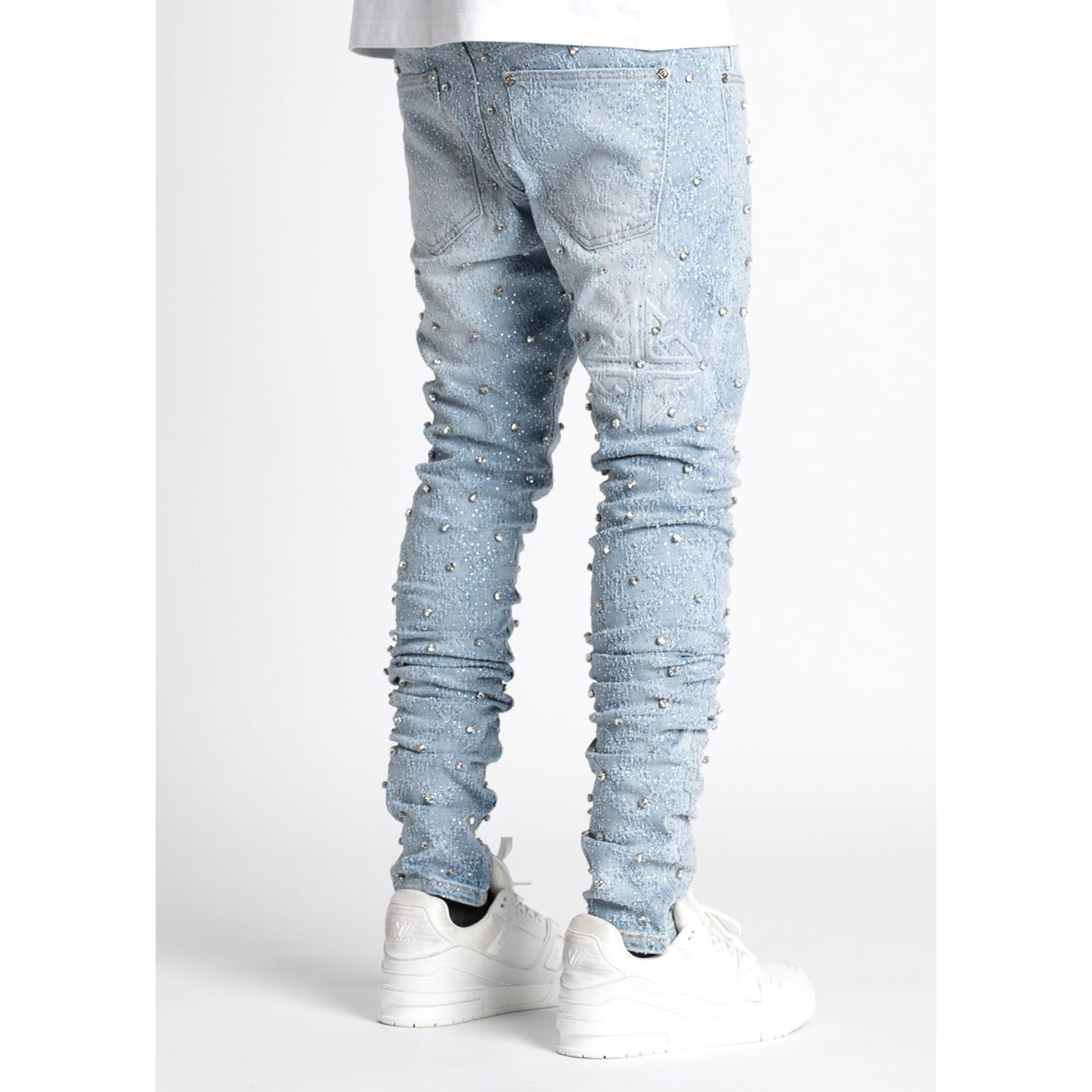 guapi-steel-blue-embellished-rhinestone-denim-6-rings-clothing