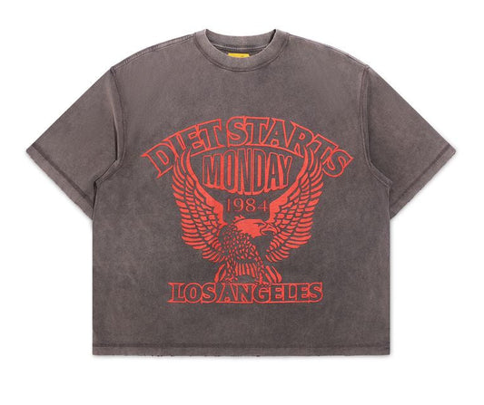 Diet Starts Monday | Eagle 84 Tee - Black/Orange