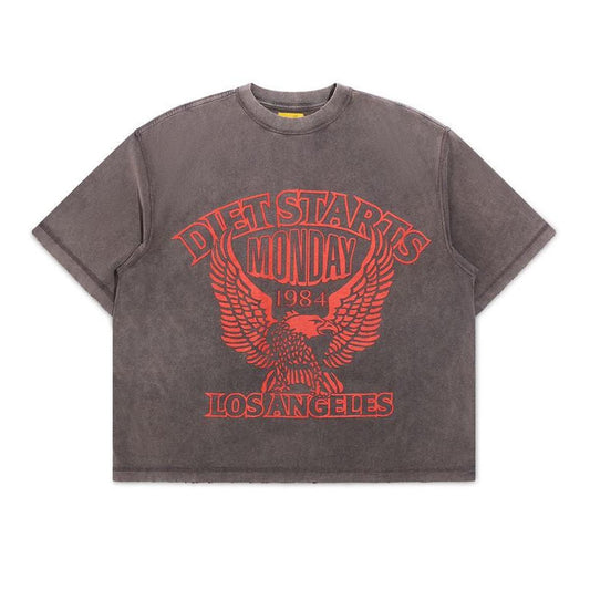 Diet Starts Monday | Eagle 84 Tee - Black/Orange