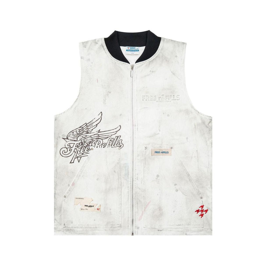 Free Refills | Service Grunge Vest Tee - Off White