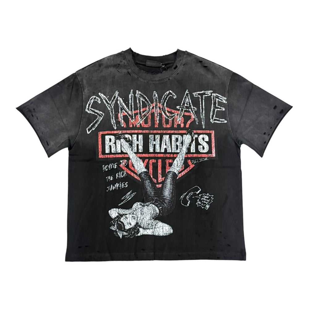 The Syndicate | Rich Habits Tee - Black Wash