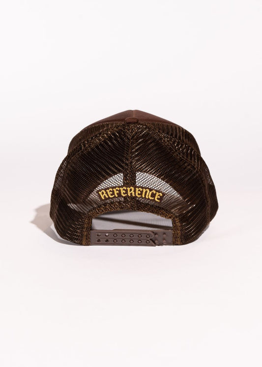 reference-lovers-trucker-hat-brown-6-rings-clothing