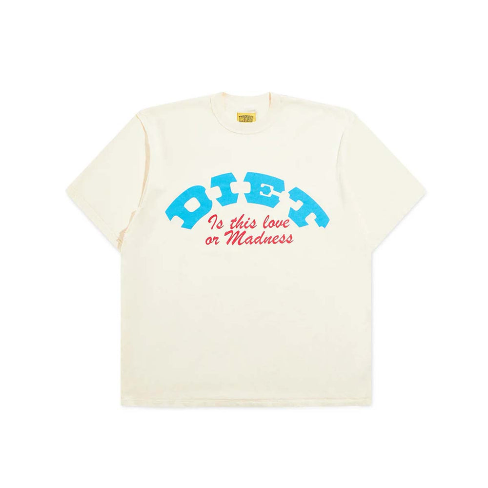 Diet Starts Monday Madness Tee in Cream/Blue — 6 Rings Boutique