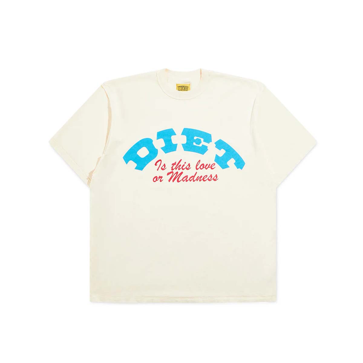 Diet Starts Monday Madness Tee in Cream/Blue — 6 Rings Boutique