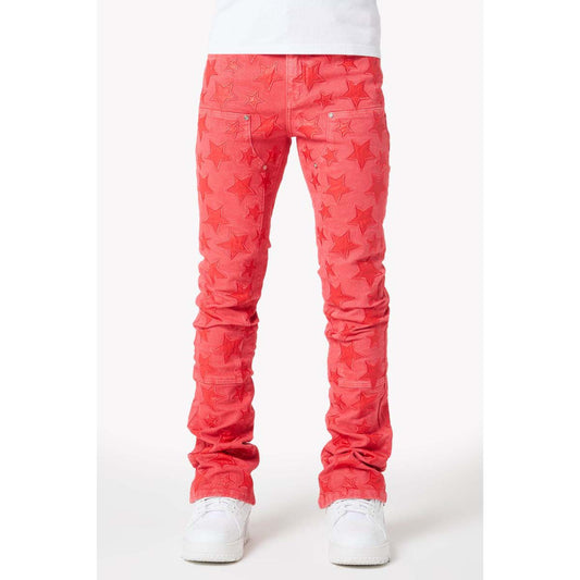 guapi-raspberry-red-stars-denim-6-rings-clothing